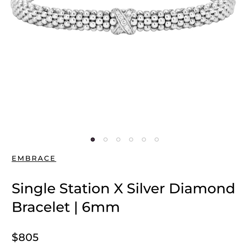 LAGOS Caviar Diamond X Bracelet *authentic* - Picture 3 of 16